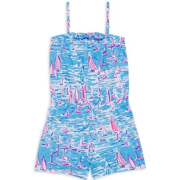 Lilly Pulitzer Other - Lilly Pulitzer Jaycee Sailboat-Print Romper. Size 3T.